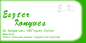 eszter konyves business card